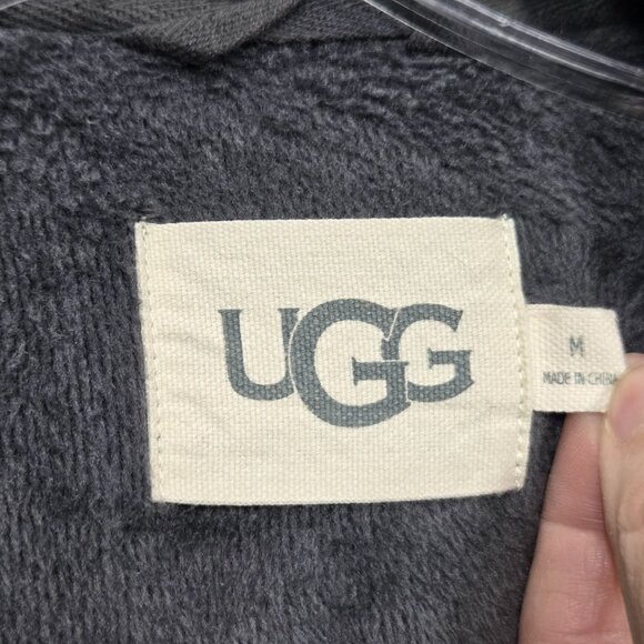 Ugg Robe Womens Medium Gray Duffield II Shawl Collar Plush Soft Cozy Luxury - Picture 4 of 14